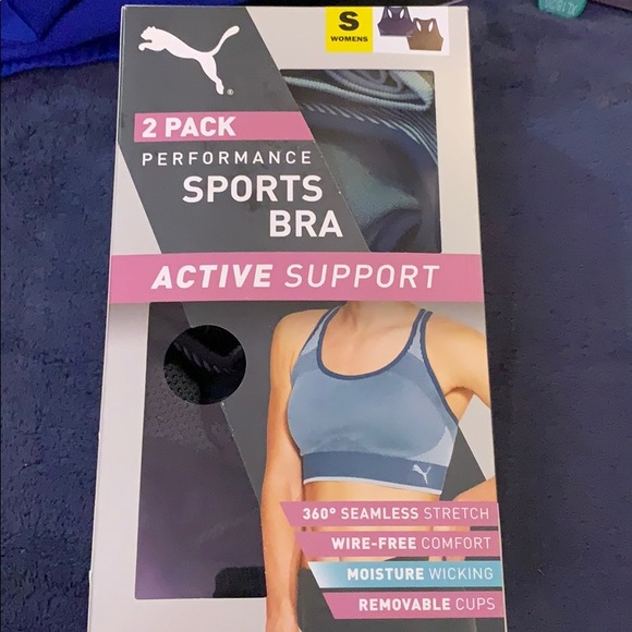 puma 2 pack sports bra